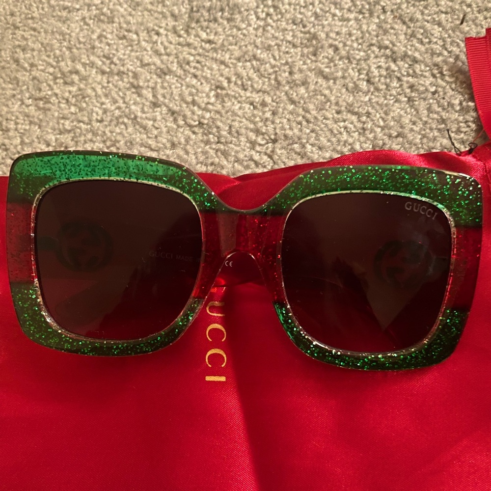 Gucci Oversized Glitter Sunglasses